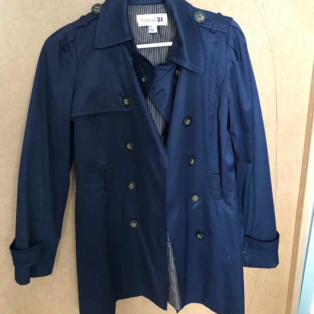 Forever 21 navy blue peacoat